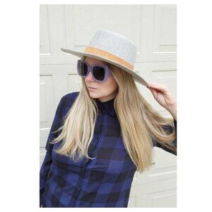 Wyeth Heather Gray Felted 100% Australian Wool River Stiff Brim Hat